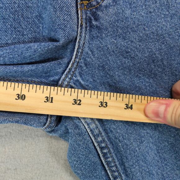Vtg 90s-Y2K LL Bean Jeans Men's 33x31 100% Cotton Medium Wash Straight Leg Relax - Picture 7 of 9